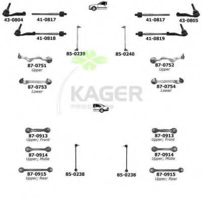 KAGER 800445 Підвіска колеса