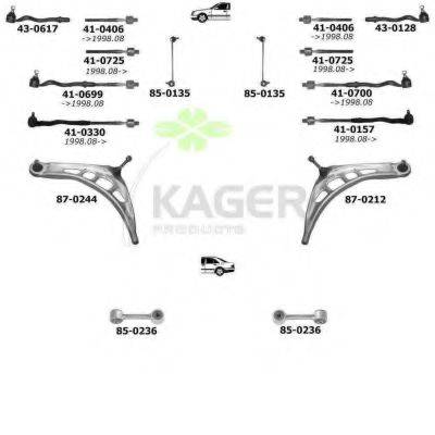 KAGER 800447 Підвіска колеса