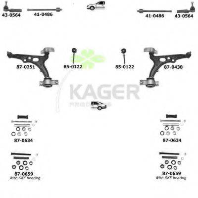 KAGER 800486 Підвіска колеса