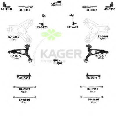 KAGER 800489 Підвіска колеса