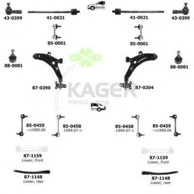 KAGER 800560 Підвіска колеса