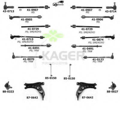 KAGER 800598 Підвіска колеса