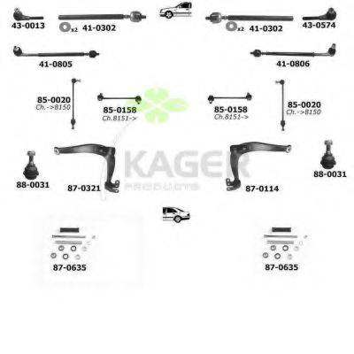 KAGER 800607 Підвіска колеса