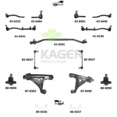 KAGER 800635 Підвіска колеса