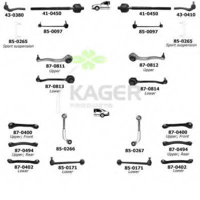 KAGER 800642 Підвіска колеса