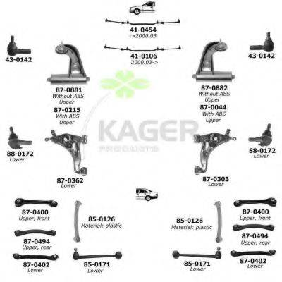 KAGER 800693 Підвіска колеса