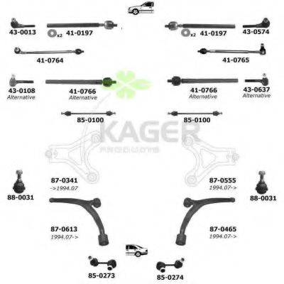 KAGER 800776 Підвіска колеса