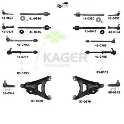 KAGER 800795 Підвіска колеса