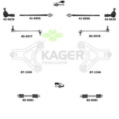 KAGER 800888 Підвіска колеса