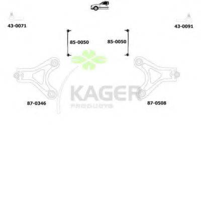 KAGER 800940 Підвіска колеса