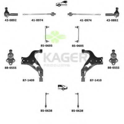 KAGER 801083 Підвіска колеса