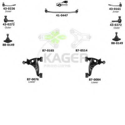 KAGER 801189 Підвіска колеса