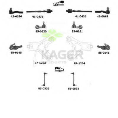 KAGER 801219 Підвіска колеса