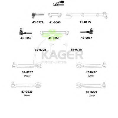 KAGER 801281 Підвіска колеса