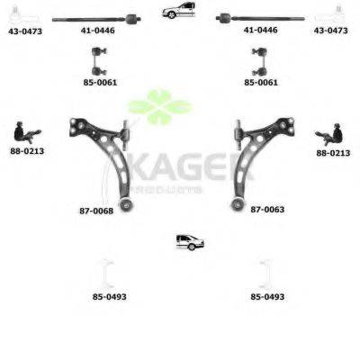 KAGER 801283 Підвіска колеса