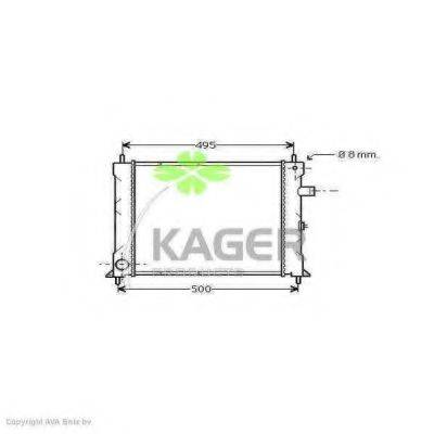 KAGER 310082 Радіатор, охолодження двигуна