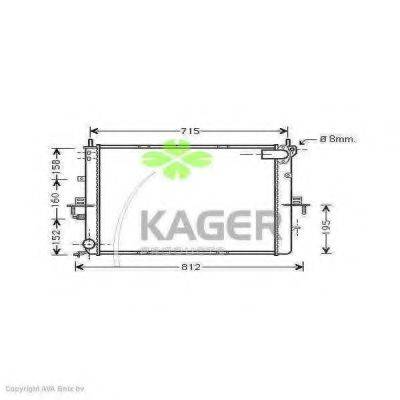 KAGER 310094 Радіатор, охолодження двигуна