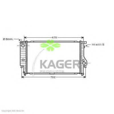 KAGER 310119 Радіатор, охолодження двигуна