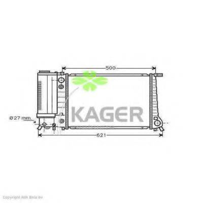 KAGER 310121 Радіатор, охолодження двигуна