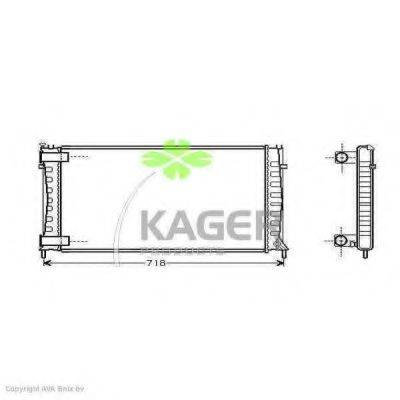 KAGER 310186 Радіатор, охолодження двигуна