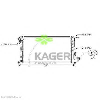 KAGER 310199 Радіатор, охолодження двигуна