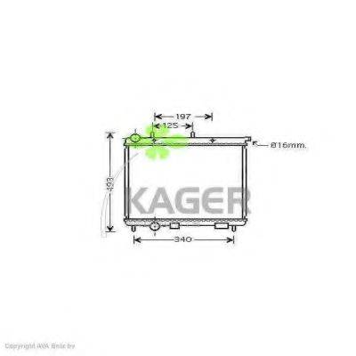 KAGER 310202 Радіатор, охолодження двигуна