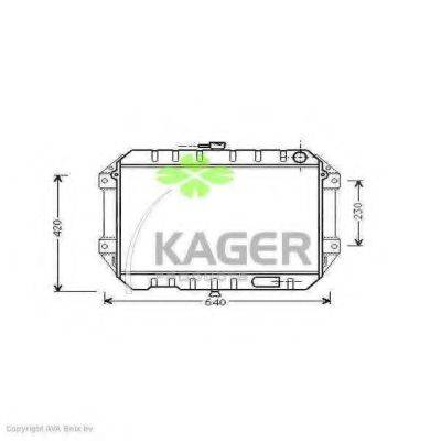 KAGER 310287 Радіатор, охолодження двигуна