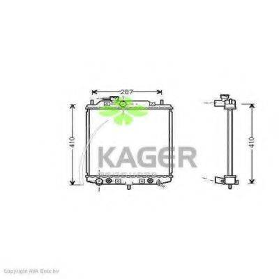 KAGER 310295 Радіатор, охолодження двигуна