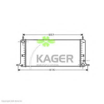 KAGER 310317 Радіатор, охолодження двигуна