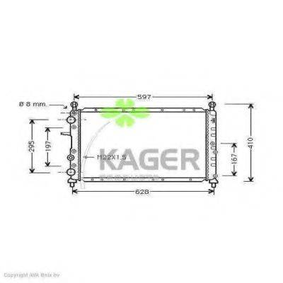 KAGER 310391 Радіатор, охолодження двигуна