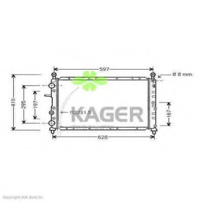 KAGER 310393 Радіатор, охолодження двигуна