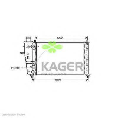 KAGER 310409 Радіатор, охолодження двигуна