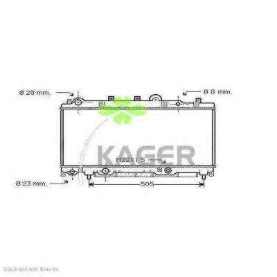 KAGER 310416 Радіатор, охолодження двигуна