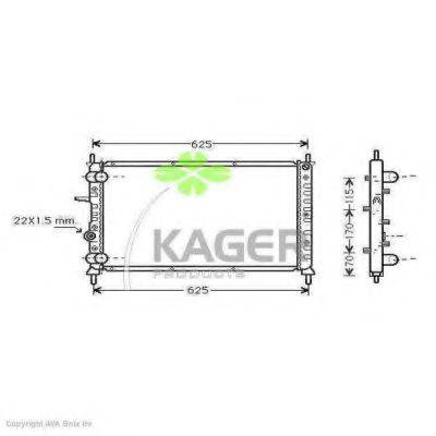 KAGER 310420 Радіатор, охолодження двигуна