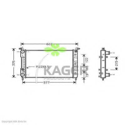 KAGER 310430 Радіатор, охолодження двигуна