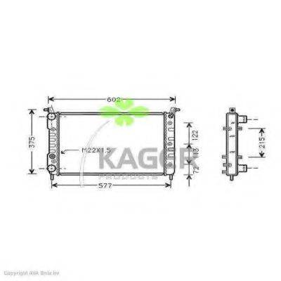 KAGER 310432 Радіатор, охолодження двигуна