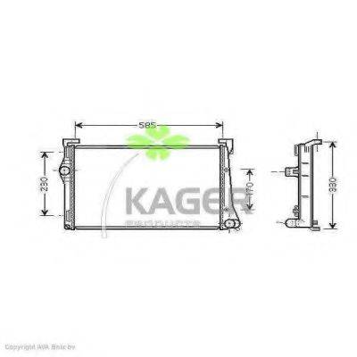 KAGER 310449 Радіатор, охолодження двигуна