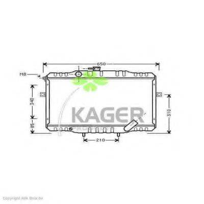 KAGER 310520 Радіатор, охолодження двигуна