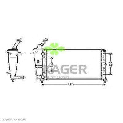 KAGER 310571 Радіатор, охолодження двигуна