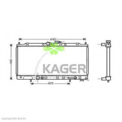 KAGER 310682 Радіатор, охолодження двигуна