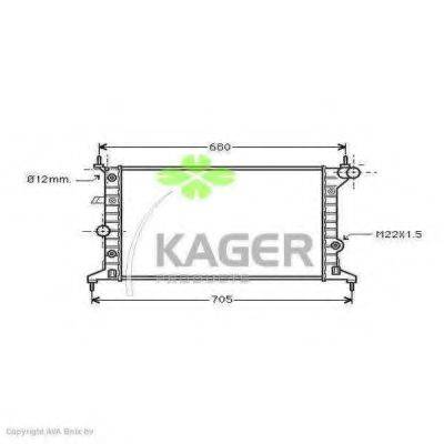 KAGER 310786 Радіатор, охолодження двигуна