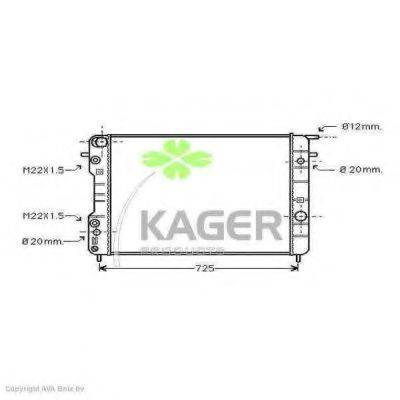 KAGER 310793 Радіатор, охолодження двигуна