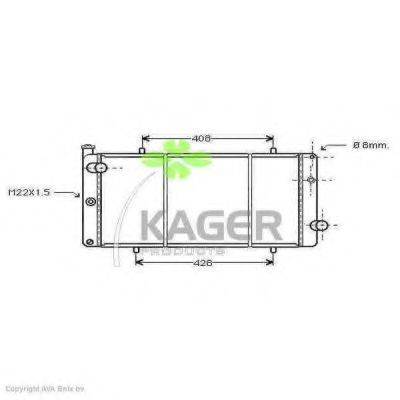 KAGER 310839 Радіатор, охолодження двигуна