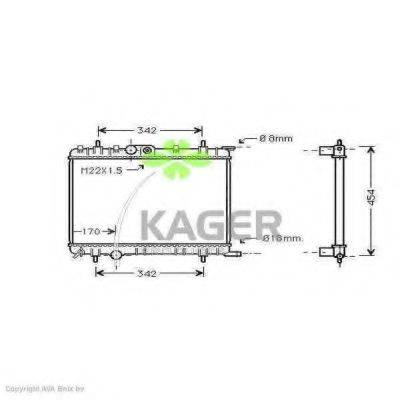 KAGER 310878 Радіатор, охолодження двигуна