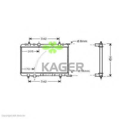 KAGER 310882 Радіатор, охолодження двигуна