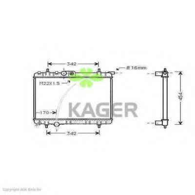 KAGER 310888 Радіатор, охолодження двигуна