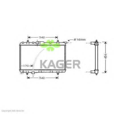 KAGER 310890 Радіатор, охолодження двигуна