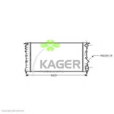 KAGER 310930 Радіатор, охолодження двигуна