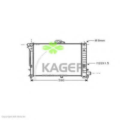 KAGER 311003 Радіатор, охолодження двигуна