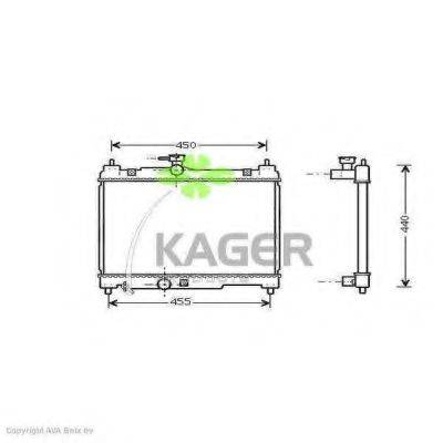 KAGER 311123 Радіатор, охолодження двигуна